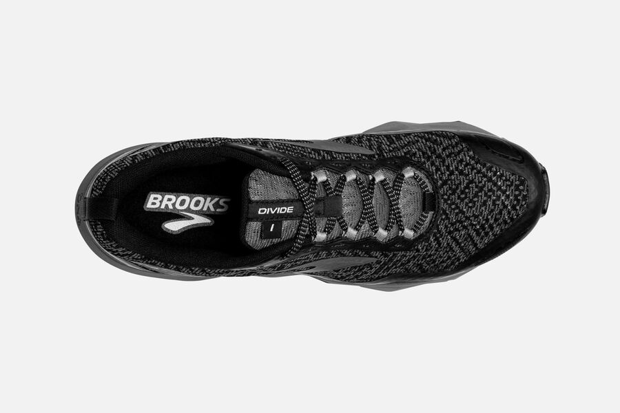 Brooks Divide Trail Running Shoes Mens Black/Grey 759310-PIH